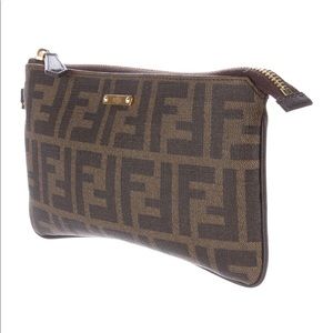 Fendi Zucca Zipper Clutch